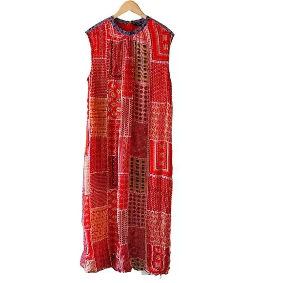 Anthropologie Tanvi Kedia Sol Patchwork Beaded Dress Size XL - Picture 2 of 9